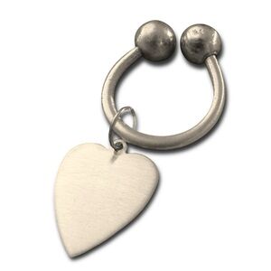 Tiffany & Co. Vintage 925 Sterling Silver Blank Heart Horseshoe Keyring
